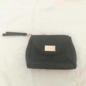 Versace clutch Wristlet in black and gold accents